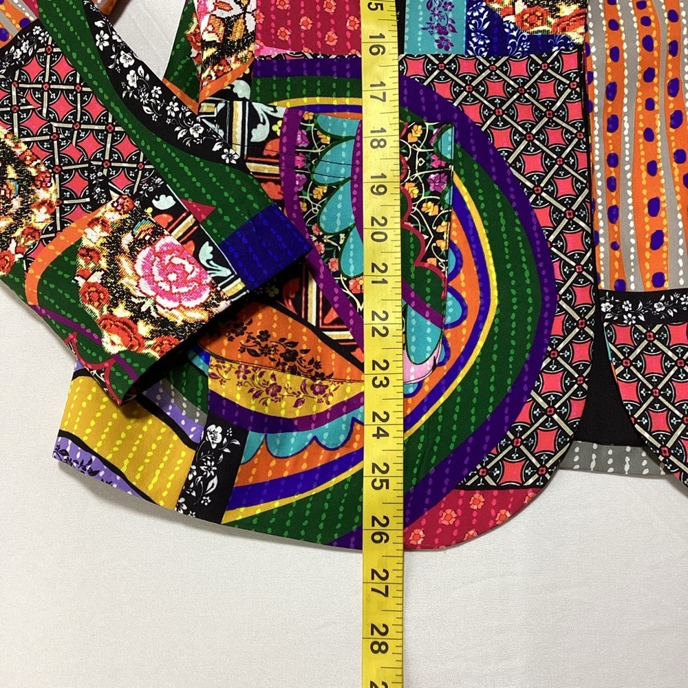 Women's Colorful Patchwork Blazer - Picture 10 of 11